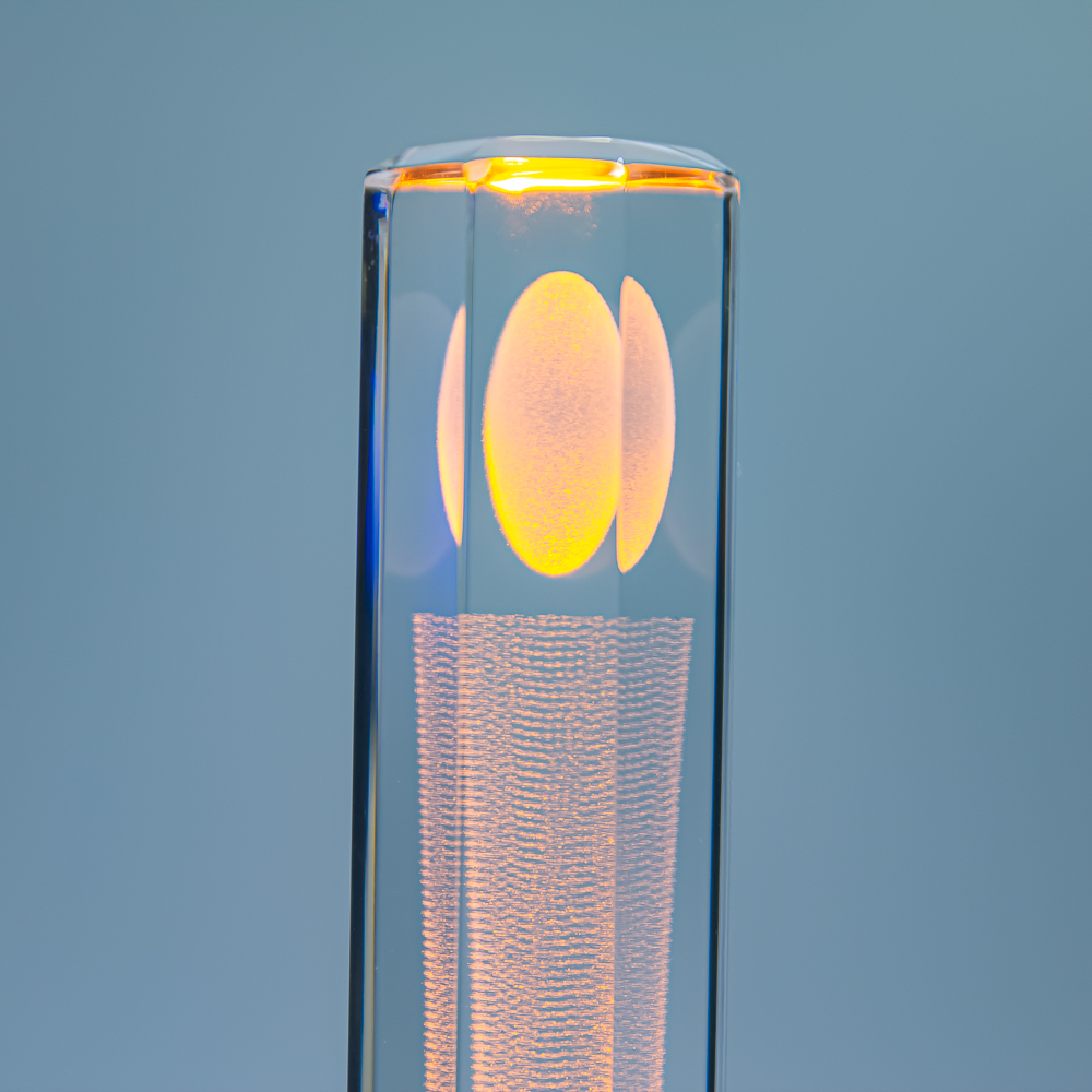 クリスタルキャンドル 小 20cm オレンジ ロウソク型 コンセント式 創価